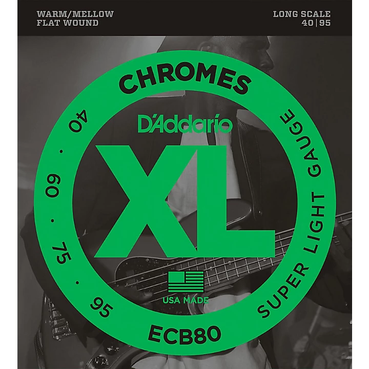 ECB80 XL Chromes Flat Wound Bass Strings