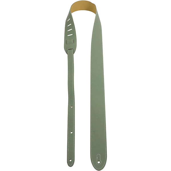 Leather Guitar Strap Sea Foam Green 2 in