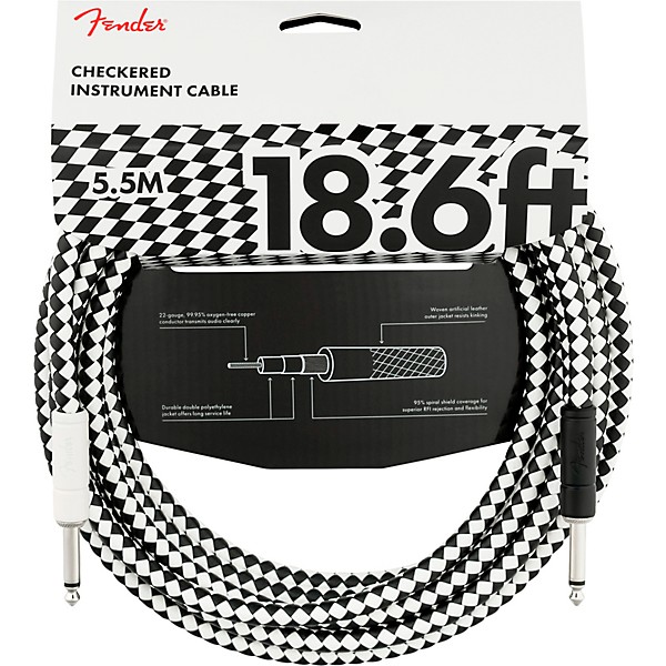 Pro Checkerboard Instrument Cable Straight to Straight