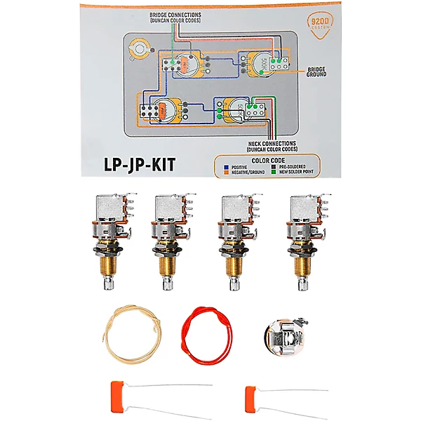 Upgraded Les Paul Modification Wiring Kit With 500K Pots