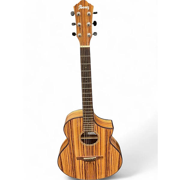 Used Ibanez AEW40ZW Natural Acoustic Electric Guitar