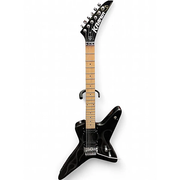 Used Kramer tracii guns Metallic Black Solid Body Electric Guitar