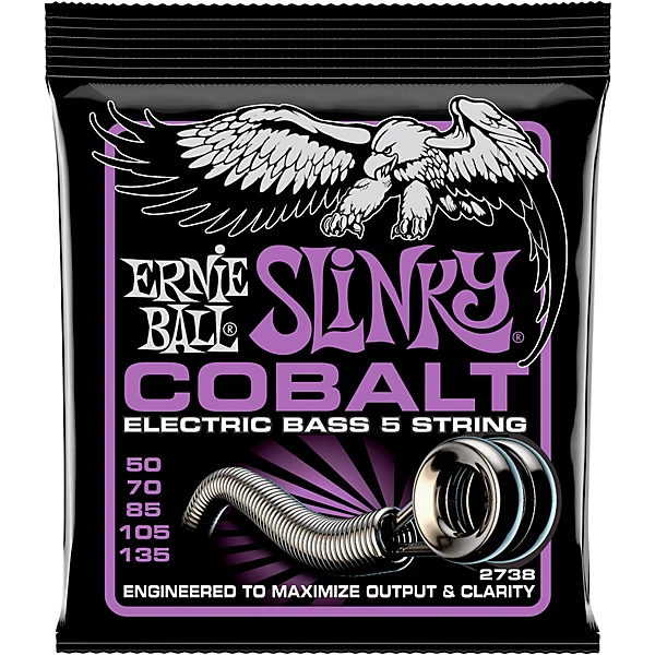 Cobalt Power Slinky 5 String Electric Bass Strings 50