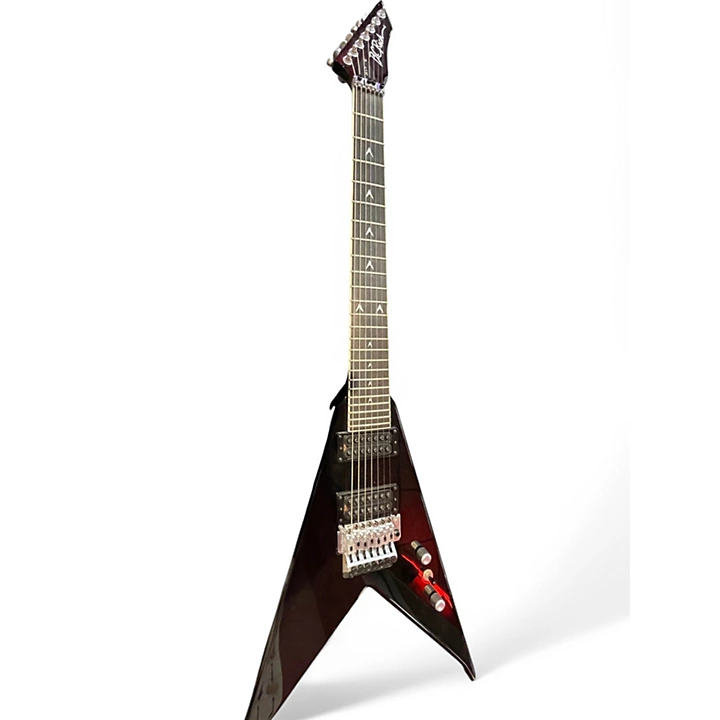 Used B.C. Rich JR V 7 Black Solid Body Electric Guitar