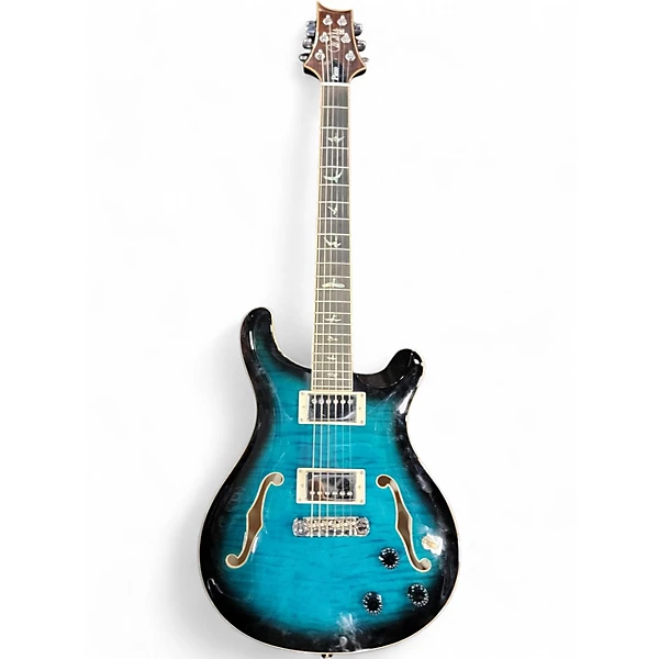 Xotic Used PRS SE HOLLOWBODY II PIEZO Blue Hollow Body Electric Guitar.gc