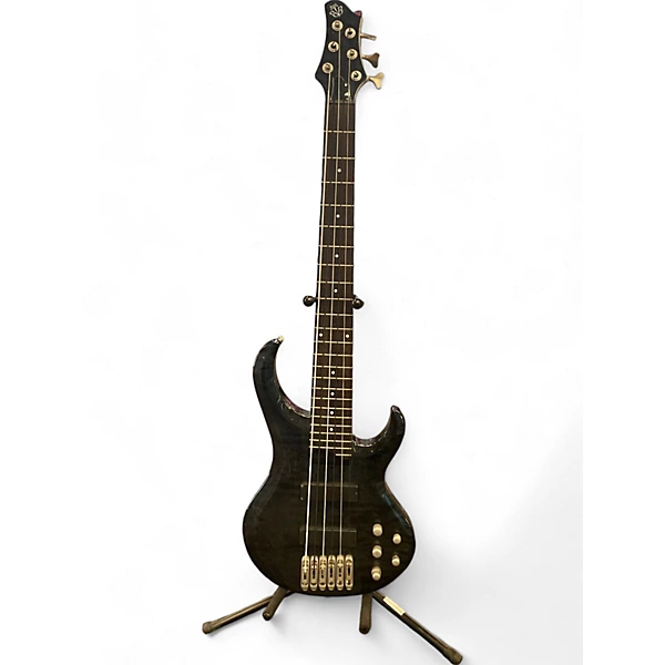 Used Ibanez BTB 406 QM Trans Black Electric Bass Guitar