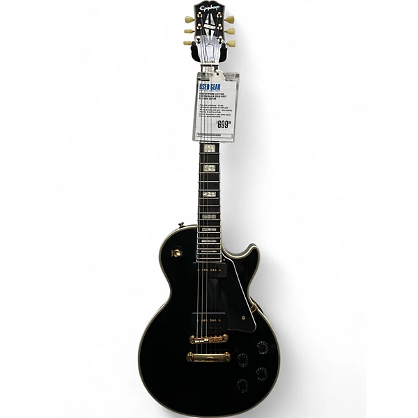 Used Epiphone Les Paul Custom Black Solid Body Electric Guitar