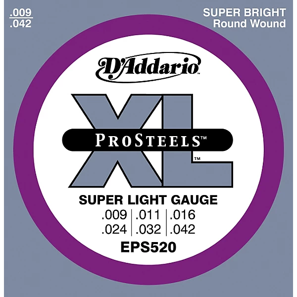EPS520 ProSteels Super Light Electric Guitar Strings