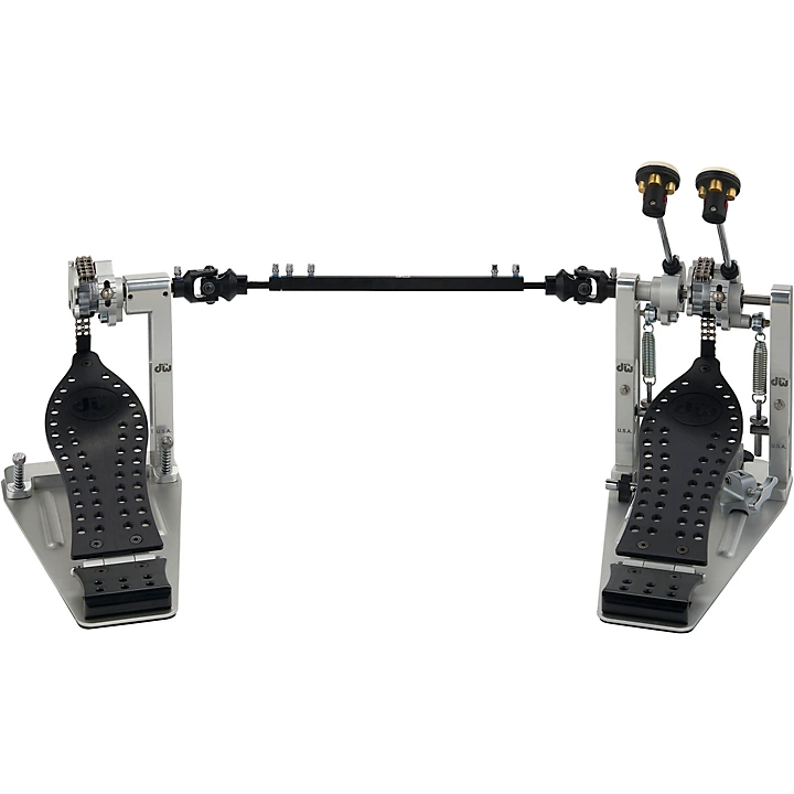 Colorboard Machined Chain Drive Double Bass Drum Pedal with Black Footboard