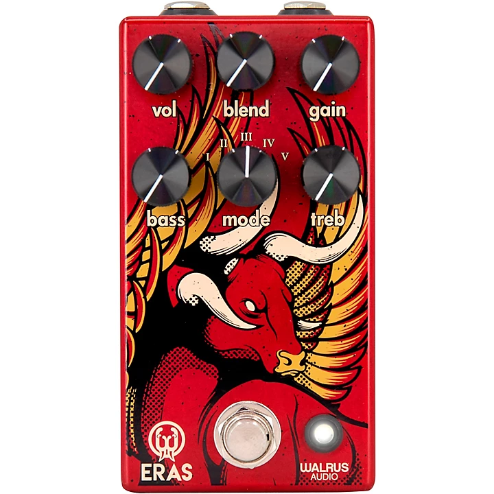 Eras Five State Distortion Effects Pedal Red