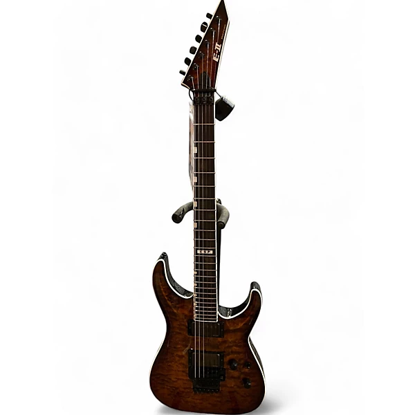 Used ESP E II Horizon QULTED AMBER Solid Body Electric Guitar