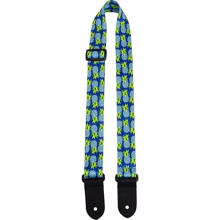 15 Polyester Ukulele Strap Blue Pineapples