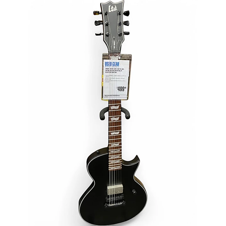 Used 2020s ESP LTD EC 201 Satin Black Solid Body Electric Guitar