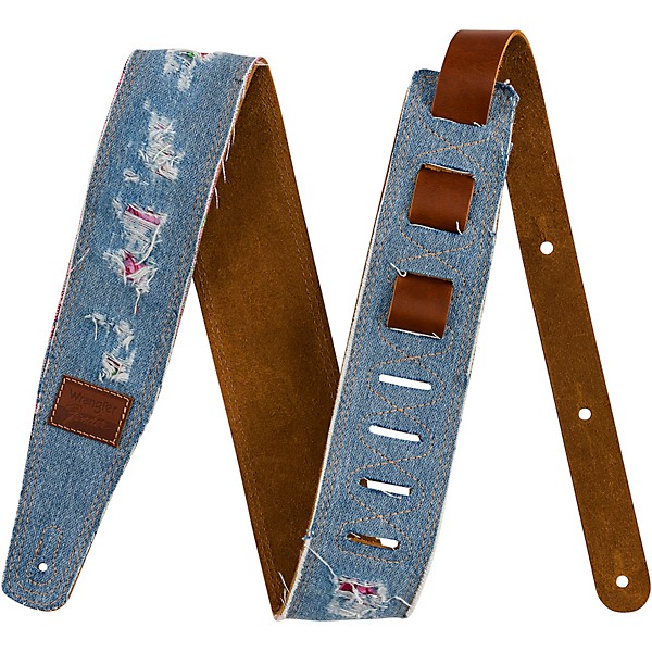 Wrangler Ripped Denim Strap Indigo