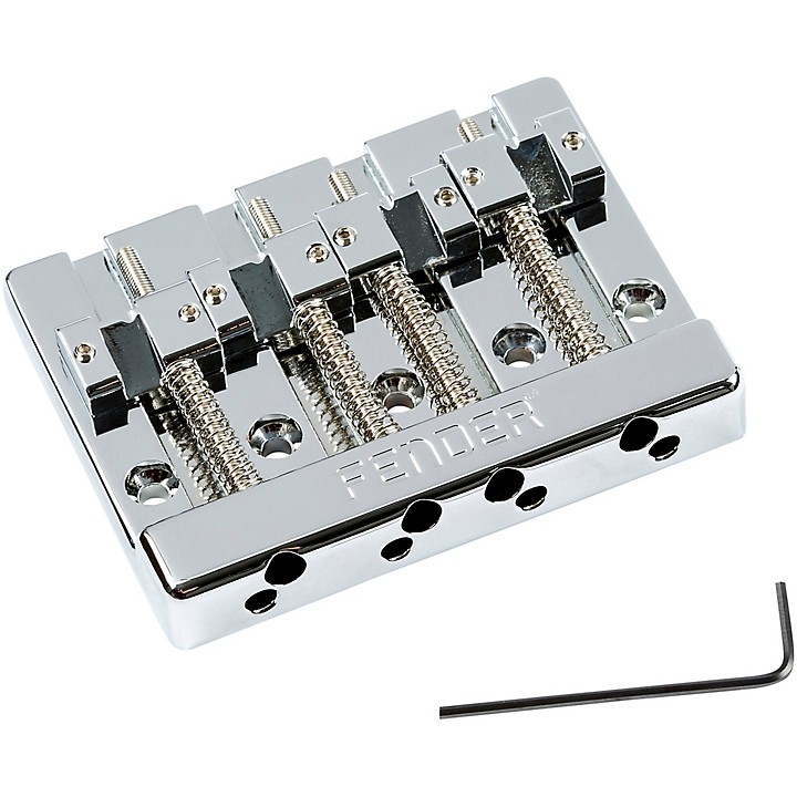 HiMass 4 String Bass Bridge Assembly With Zinc Saddles Chrome