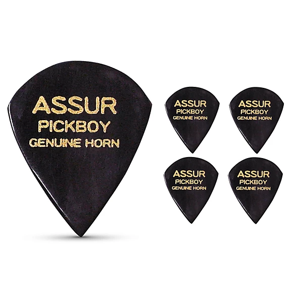 Hand Made Buffalo Horn Guitar Picks Heavy 5 Pack