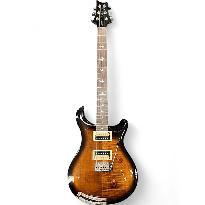 Used PRS SE Custom 24 black gold sunburst Solid Body Electric Guitar