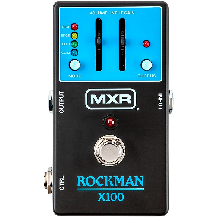 Rockman X100 Analog Tone Processor Effects Pedal Black and Blue