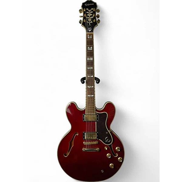 Used Epiphone Sheraton II Pro Wine Red Hollow Body Electric Guitar.gc