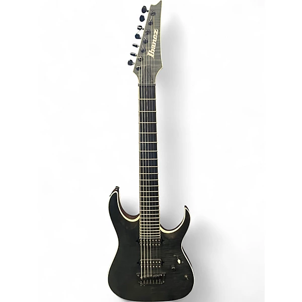 Used Ibanez RGAIX7FM Trans Black Solid Body Electric Guitar