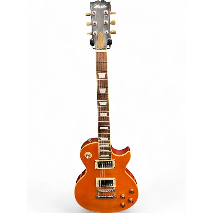 Used Aladdin SINGLE CUT Amber Solid Body Electric Guitar