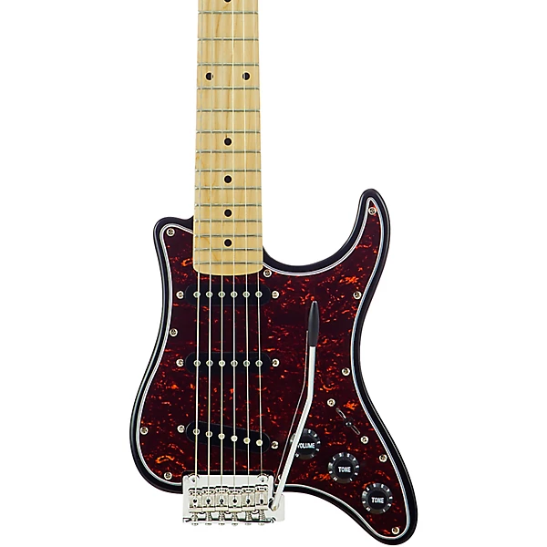 Traveler Guitar Travelcaster Deluxe Electric Guitar Black Gloss