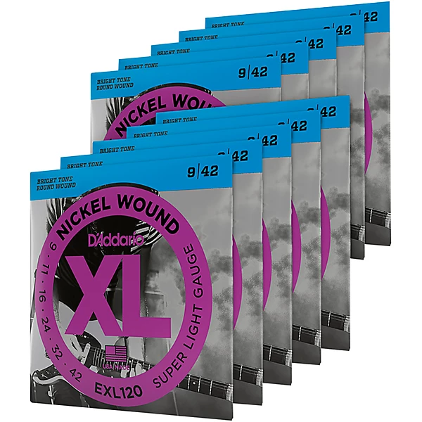 EXL120 Nickel Super Light Electric Guitar Strings 10 Pack