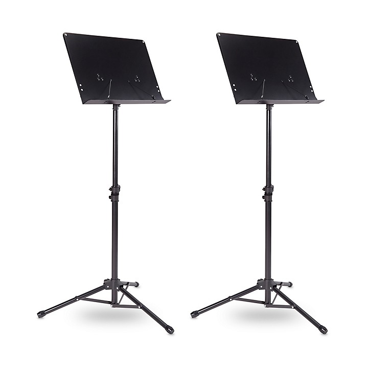 Tripod Orchestral Music Stand Regular Black 2 Pack