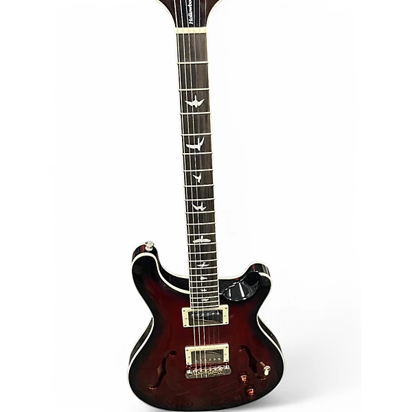 Used PRS SE HOLLOWBODY DARK RED BURST Solid Body Electric Guitar