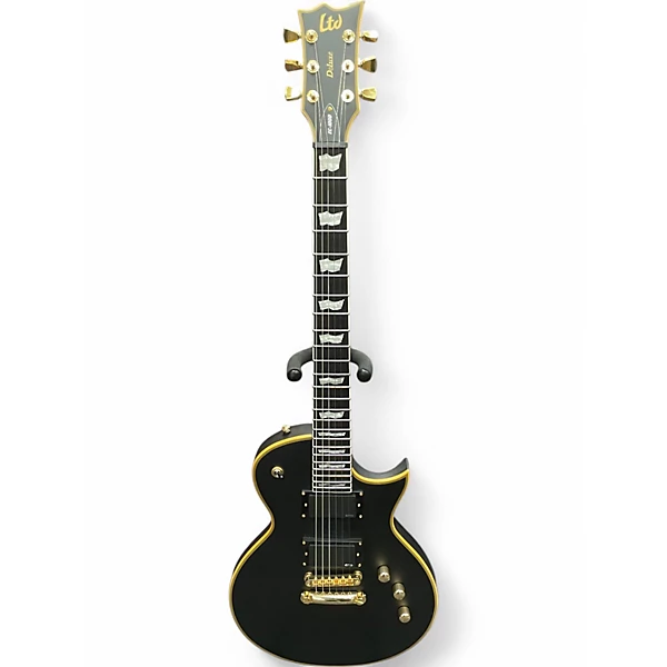 ESP Used ESP LTD EC1000 Black and Gold Solid Body Electric Guitar