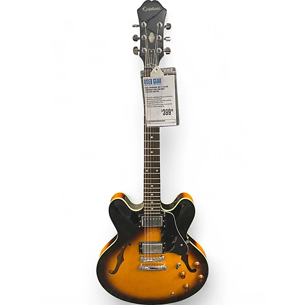 Used Epiphone Dot 2 Color Sunburst Hollow Body Electric Guitar