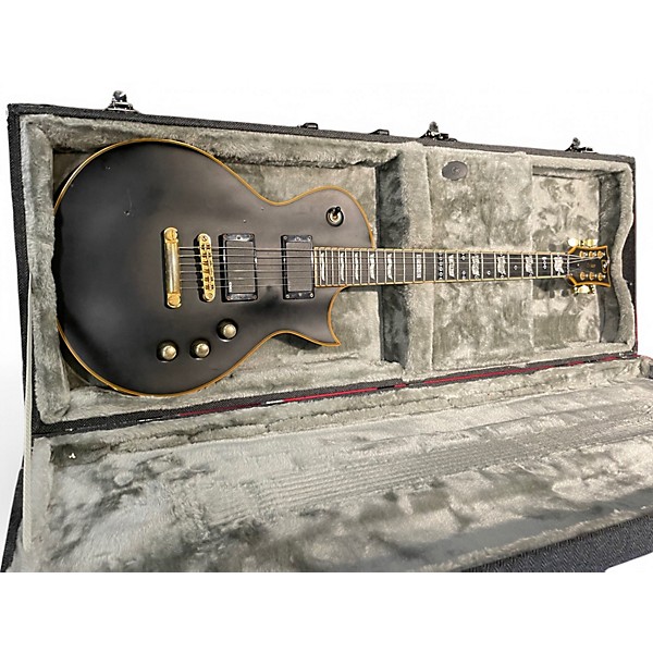 Used ESP LTD EC1000 Black and Gold Solid Body Electric Guitar