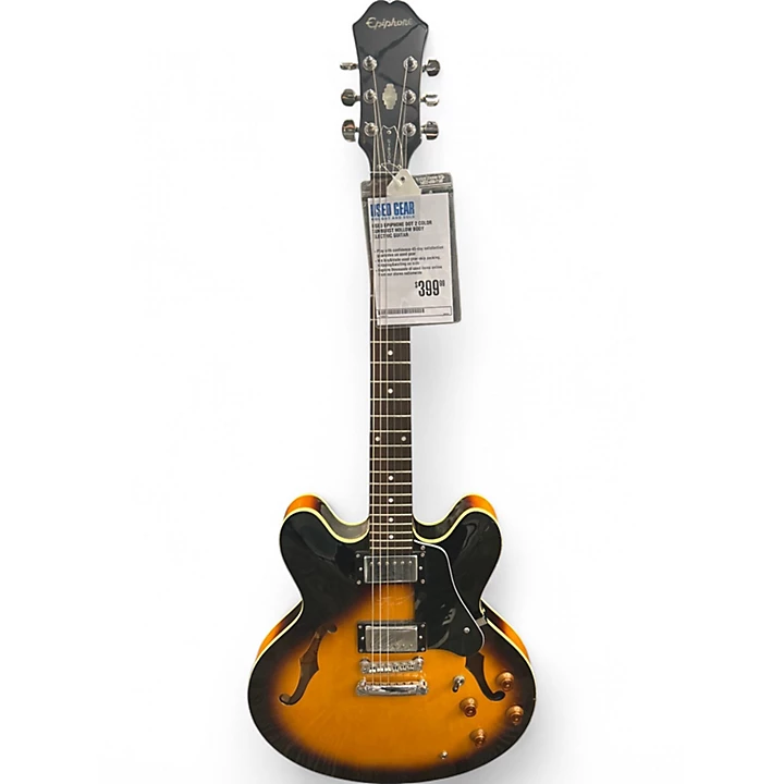 Used Epiphone Dot 2 Color Sunburst Hollow Body Electric Guitar