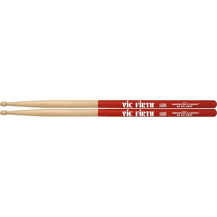 American Classic Vic Grip Hickory Drumsticks 5A Wood
