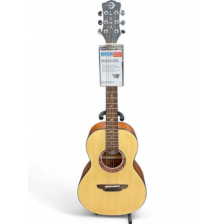 Used Luna GYPSY PARLOR Natural Acoustic Guitar