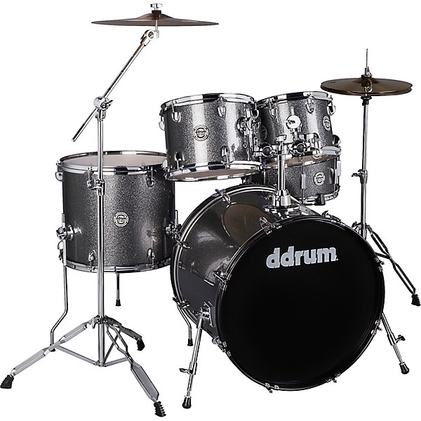 D2 5 piece Complete Drum Kit Dark Silver Sparkle