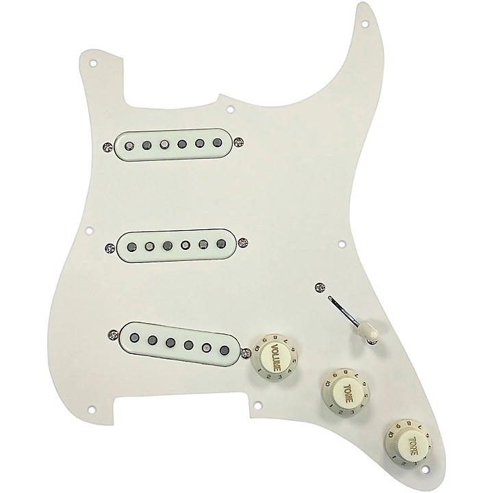 Habanero 1 Ply 8 Hole Mount Pre Wired S S S Pickguard Aged White