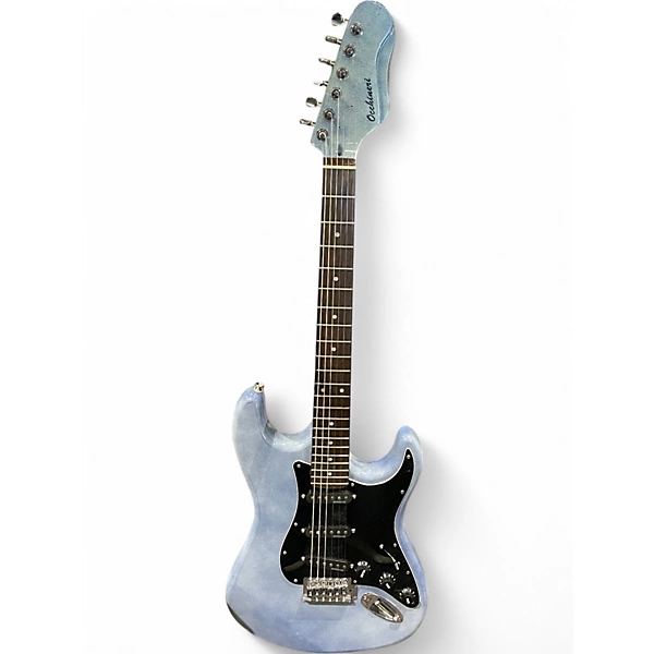 Used Occhineri Double Cut Away Denim Blue Solid Body Electric Guitar