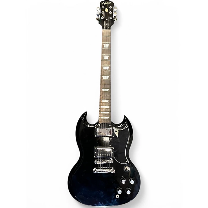 Used 2004 Epiphone SG Standard Black Solid Body Electric Guitar