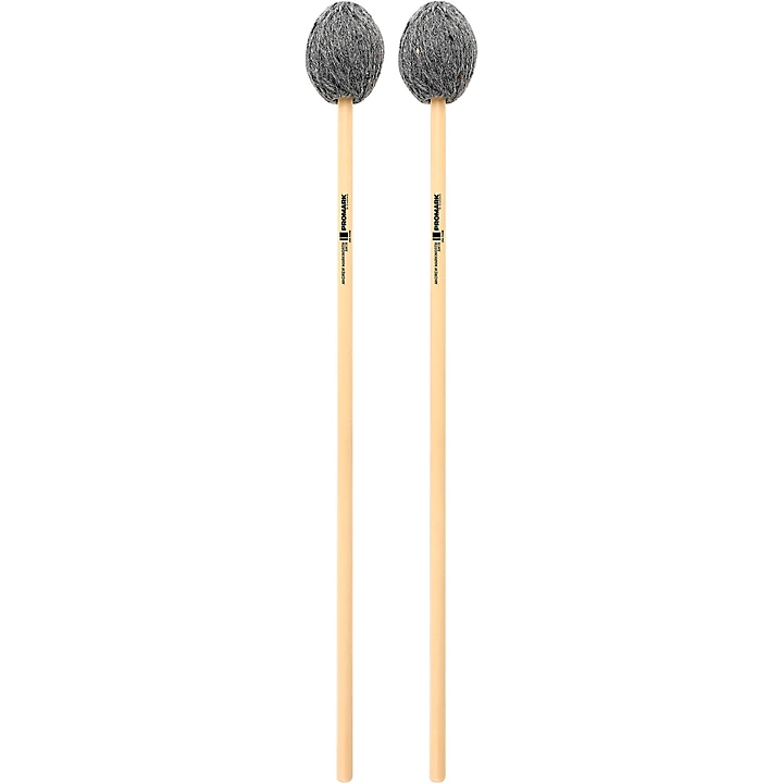 Andrew Markworth Rattan Handle Marimba Mallets Soft Grey Yarn