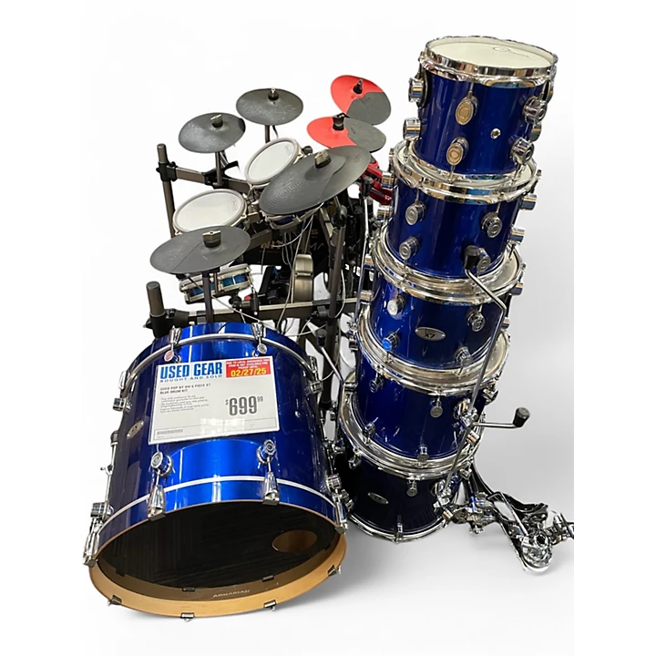 PDP by DW Used PDP by DW 6 Piece X7 Blue Drum Kit.gc