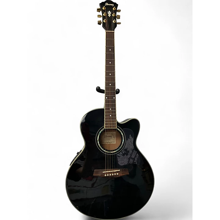Ibanez Used Ibanez AEL20E Black Acoustic Electric Guitar.gc