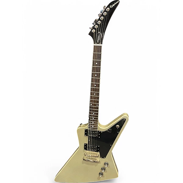 Used Epiphone Explorer Pro Custom Silver Solid Body Electric Guitar