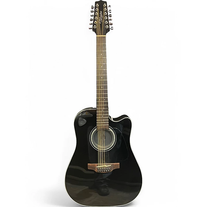 Used Takamine GD30CE 12 Black 12 String Acoustic Electric Guitar