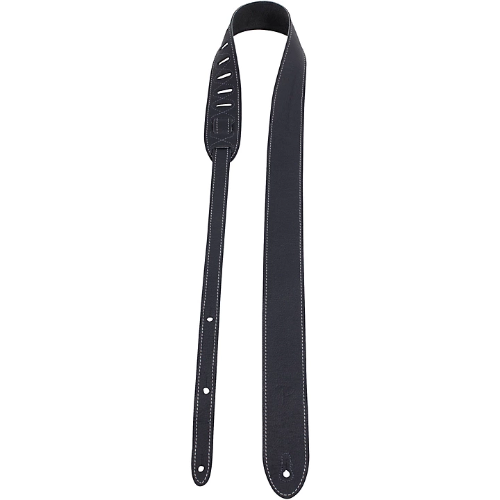 Leather Guitar Strap Navy Blue 2 in