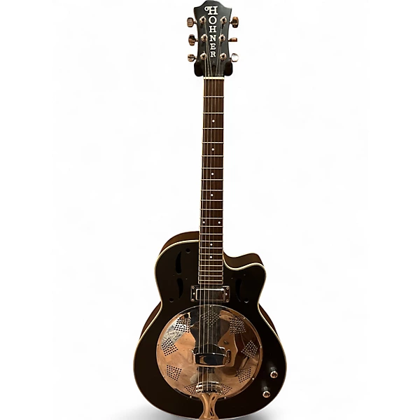 Hohner Used Hohner HR 200CE Black Acoustic Electric Guitar.gc