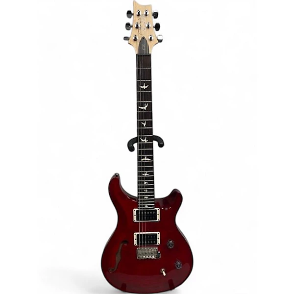 Used PRS CE24 Semi Hollow Trans Crimson Red Hollow Body Electric Guitar