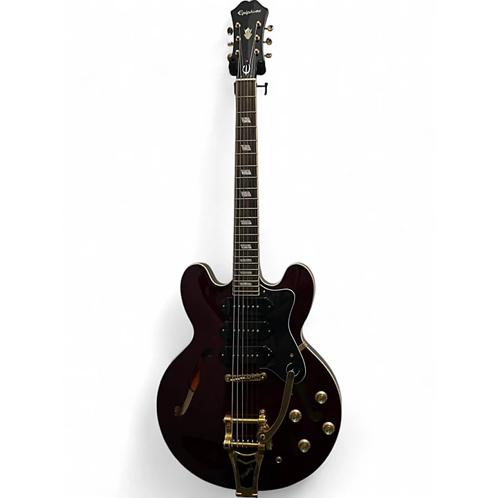 Used Epiphone Riviera P93 Wine Red Hollow Body Electric Guitar