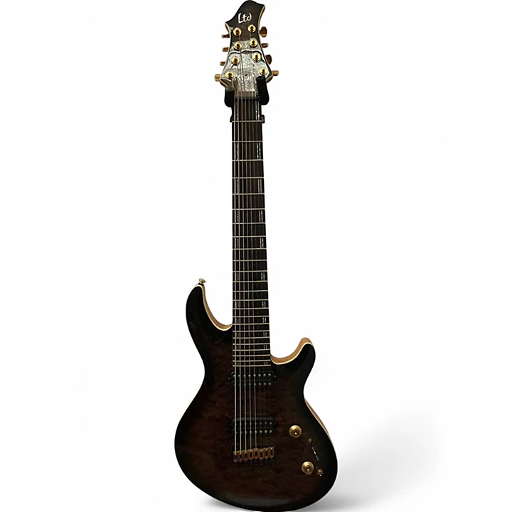 Used ESP LTD JR608 Metallic Gold Solid Body Electric Guitar