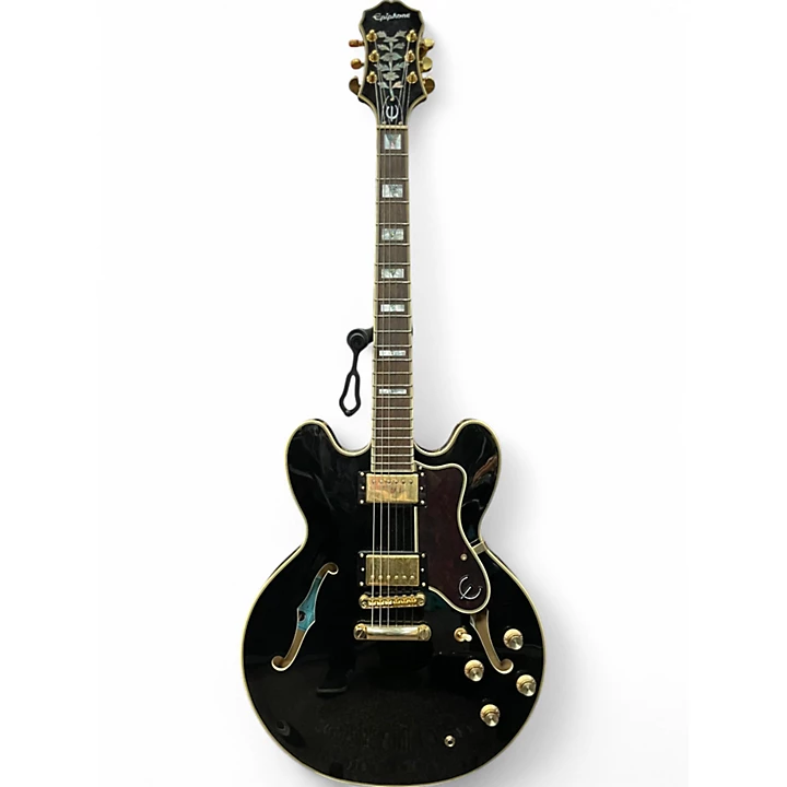 Used Epiphone Sheraton II Black Hollow Body Electric Guitar